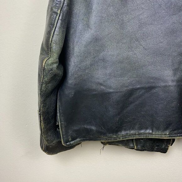 Vintage 70s Harley Davidson NY Police Department Leather Jacket Large Heavy - Picture 8 of 15